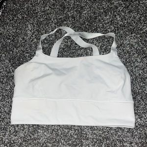 Lululemon White longline Sports bra
